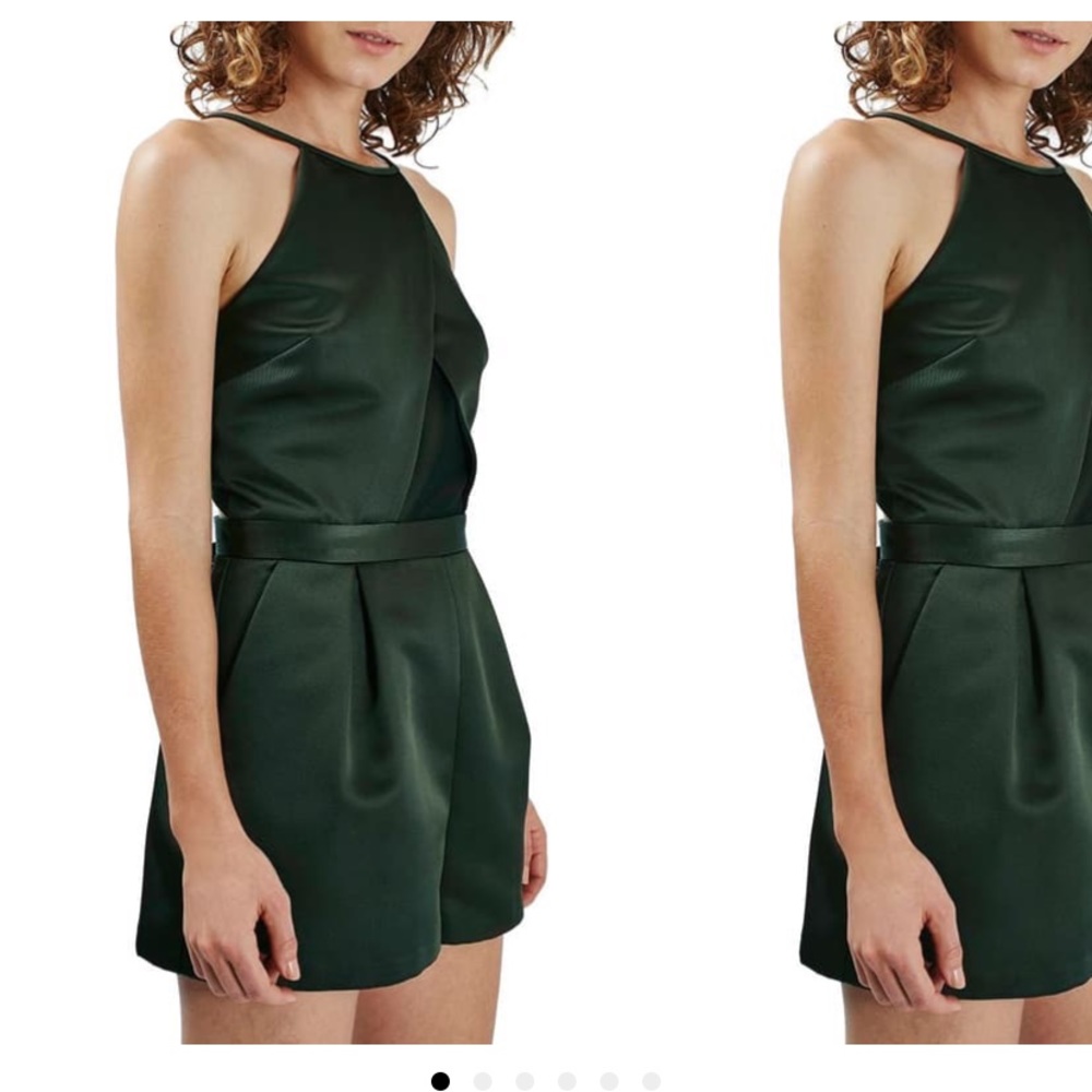 Satin and mesh romper!